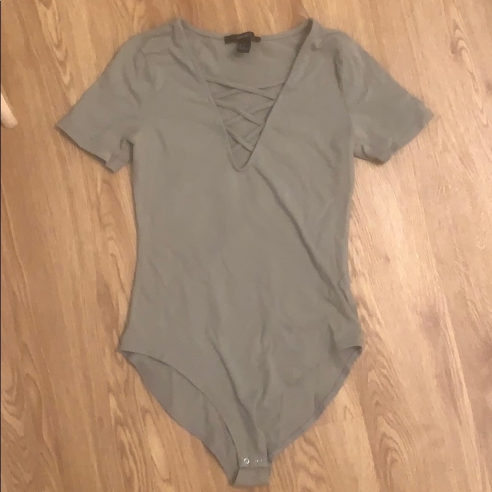 Olive green cute bodysuit
